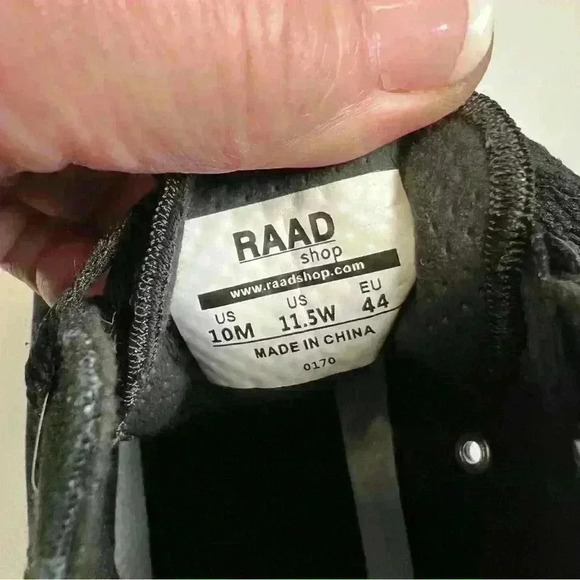 NEW RAAD BLACK AND WHITE FLAG HIGH TOPS MEN 10 WOMEN 11.5 - Picture 8 of 12